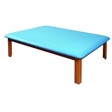 3B Scientific W15072LB Light Blue Eucalyptus Wood Mat Platform Table, 72.5" Length x 53" Width x 20.5" Height