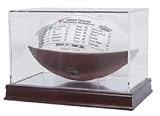 Acrylic Football Display Case with Wood Base
