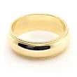 14K Yellow Gold Men's & Women's Wedding Bands 6mm Milgrain