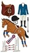 Boutique Le Grande Dimensional Stickers: Equestrian