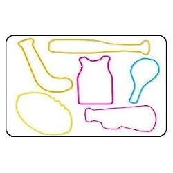 Zany Bandz Shaped Rubber Bands 24Pack Sportz