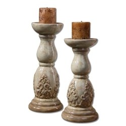 Set of 2 Porcelain CandleHolders