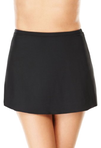 Avenue Plus Size Solid Swim Skirt with Tummy Control product image