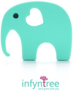 The Original Best Baby Teether - BPA Free Silicone Elephant Teether Activity Toy for Your Newborn Infant - Baby Teething Jewelry That is Freezer Safe and is a Great Soother Chew Toys for Babies - Lifetime Guarantee - Baby Elephant Teether by Infyntree