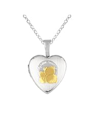 Sterling silver SS Heart Shaped "My Little Sunshine" Teddy Bear Locket Necklace