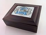 Detroit Lions Wood Collectors Box with Logo
