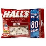 Halls Mentho-Lyptus Drops, Cherry - 80 ea