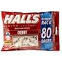 Halls Drops, Triple Soothing Action, Cherry, 80-Count Drops (Pack of 4)