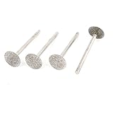 uxcell ダイヤモンドマウントポイント　シルバートーン　3mm x 14mm　Tヘッド　4個入り