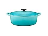 Le Creuset Teal 25cm Oval Casserole (25002.25.17)