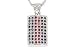 1 5/8 Carat Sapphire, Ruby and Diamond 14K White Gold Pendant w/Chain