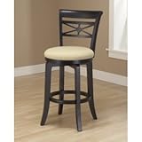 Hillsdale Kingstown Swivel 24 Inch Counter Height Stool in Black