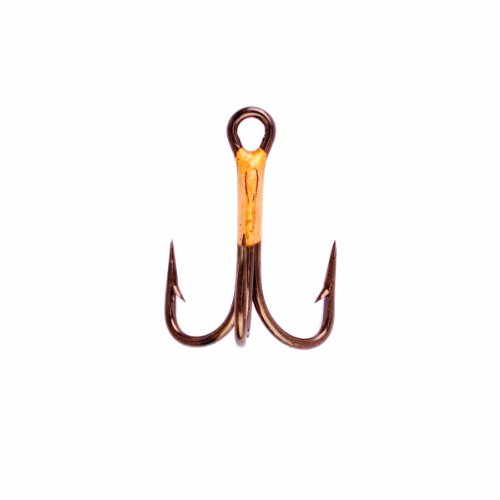 Lazer Sharp L774F-6 4X Treble Regular Shank Straight Point Hook, 50 Piece (Bronze)