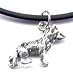 10 Black German Shepherd Ankle Bracelet Sterling Silver Jewelry Gift Boxed