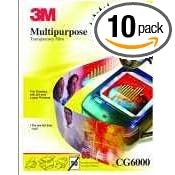 MMMCG600010 - Multipurpose Transparency Film, 8-1/2x11, 10/BX, Clear