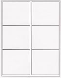 600 Universal Labels - (6) up labels. 4 X 3.33 in Size, Use with Avery Template 5164, 5264 to create. Heavyweight Label that works in all inkjet & Laser printers.