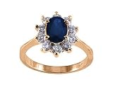 ROSE GOLD BLUE SAPPHIRE RING