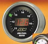 AEM (30-4123 BLACK) Gauge for Wideband Displays - Black Bezel, White Face