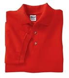 NEW Gildan Ultra Cotton - 61-Ounce Jersey Knit Sport Shirt Red-L