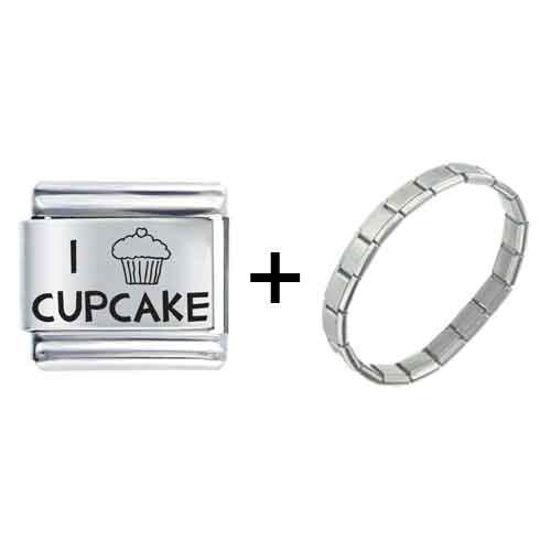 Food I Love Cupcake Laser Italian Charms
