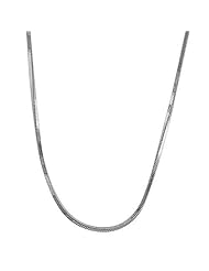 14 Karat White Gold Square Snake Chain (0.7 mm Thick, 18 inch)