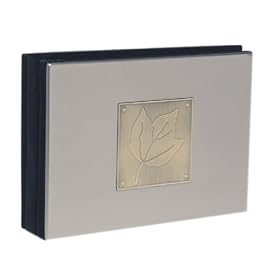 Fetco International Mixed Metal Photo Album, Maple Leaf Design, Holds 72 6 X 4 Photos, Matte Silver/Brushed Brass