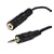 3.5mm Stereo Plug to Stereo Socket 5 Mtrs Gold