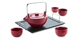 Wild Leaf Tea Emperor's Ceramic Tea Pot Gift Set, Berry