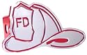Firefighter's Helmet Hitch Cover Red
