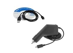 USB Data Cable + Rapid Car Charger With IC Chip For LG VX9100 EnV2, VX8610 Decoy, AX300, AX830 Glimmer, LX400 Blue, LX400 Burgundy, UX300 Cell Phone
