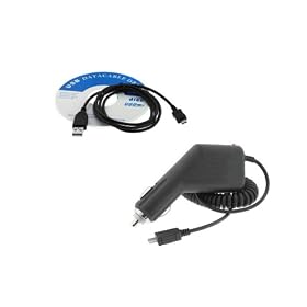 Click here to buy USB Data Cable + Rapid Car Charger With IC Chip For LG VX9100 EnV2, VX8610 Decoy, AX300,... by iKross.