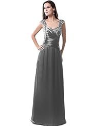 Chiffon/Satin Beaded Vintage Cap Sleeves Corset   Waistline Evening Dress/Mother-of-the-Bride Dress/Wedding Party Dress 