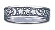 Solid Sterling Silver Moon and Stars Band Ring