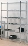 Trexus Shelving Unit Wire Adjustable 6 Tier Capacity 300kg each W1220xD457xH1830mm Chrome