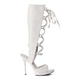 Sexy White Sandal Boot 5 Inch Heel Knee High Sandal Women's Shoes