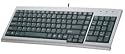 DSI Compact Keyboard with Integrated Number Pad, PS/2, Silver Case w/ Black Keys