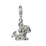 SilberDream 925 Sterling Silber Charm Sternzeichen Wassermann Anhänger für Armband Kette Ohrring FC7102