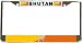 Bhutan Bhutanese Flag Chrome License Plate Frame Holder