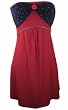 ECSTAR WOMENS JERSEY MINI DRESS RED