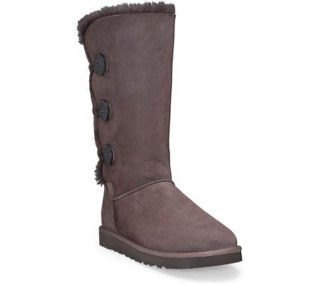 UGG Australia Women's Bailey Button Triplet Winter Boots,Chocolate,5 US