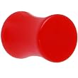 2 Gauge Red Acrylic Saddle Plug