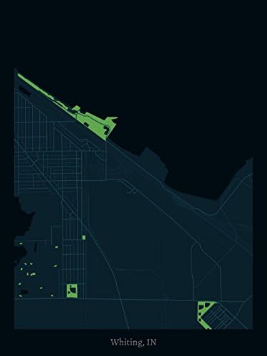 Whiting, IN Map Poster