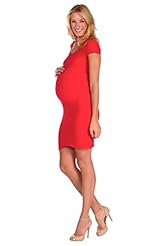 Maternity Stretchy Lace Short Sleeves Nylon/Spandex Scoop Neck Bandage Dress 
