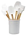 Le Creuset 7-Piece Spatula Set with Crock, White