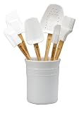Le Creuset 7-Piece Spatula Set with Crock, White