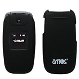 EMPIRE Black Rubberized Snap-On Cover Case for AT&T Samsung A197