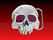 Skull Belt Buckle, 1.5" Loop