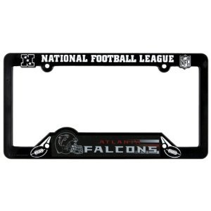 Atlanta Falcons Black Plastic License Plate Frame