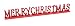 Festive Merry Christmas Glitter Decoration, Red