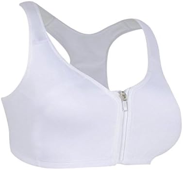 Aspon Women's Zip Front Closure Wirefree Sports Bra 44B/C
